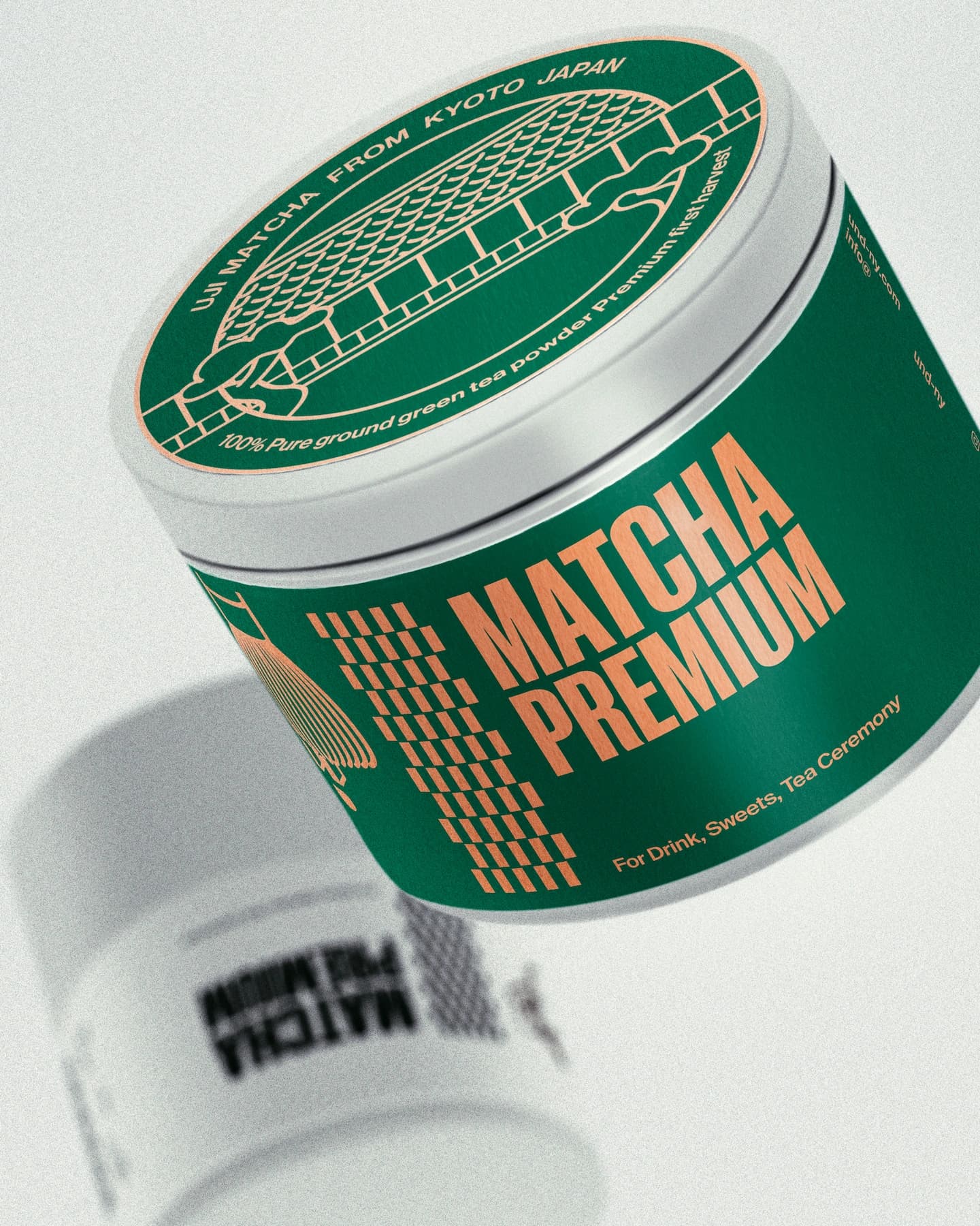 UnD private label matcha packaging